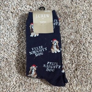 J. Crew Holiday Dog Print Socks